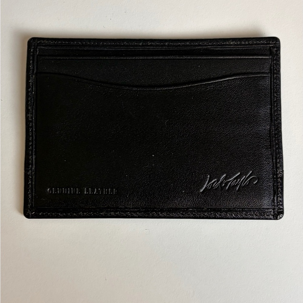 Lord & Taylor Black Leather Card Holder